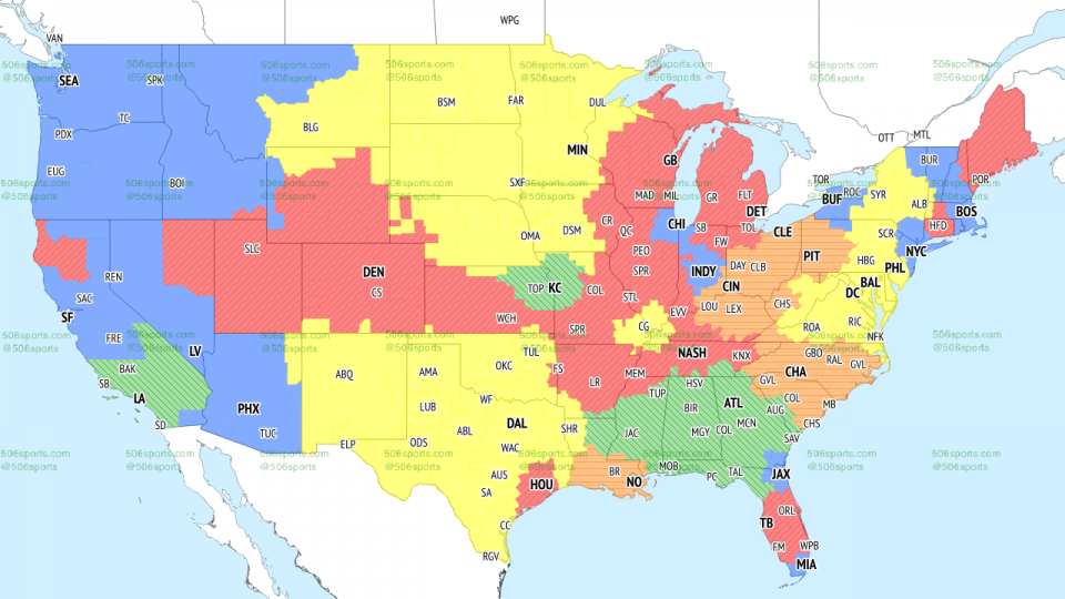 NFL Coverage Map Week 9